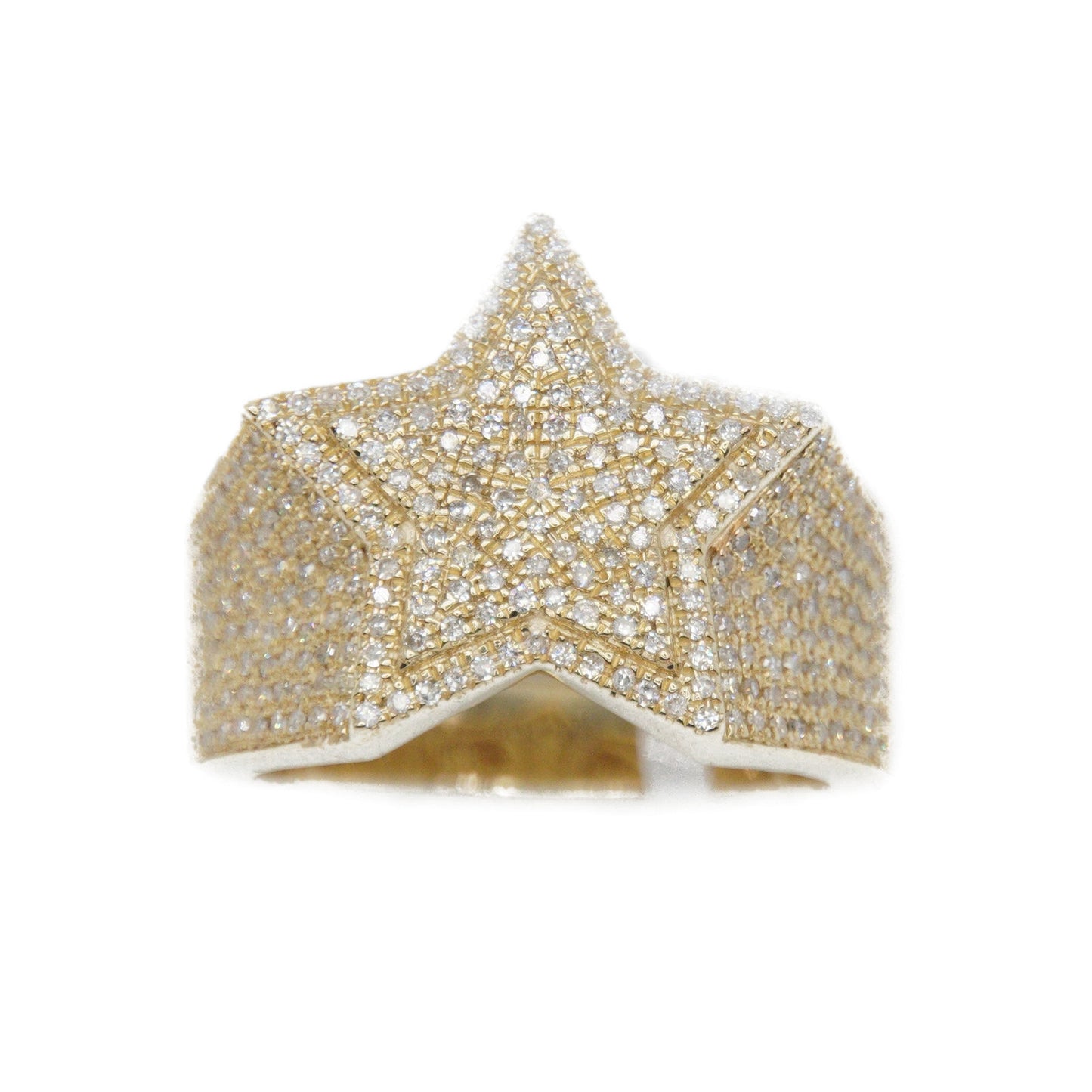 10k Solid Gold Lab Diamond 3D Star Ring