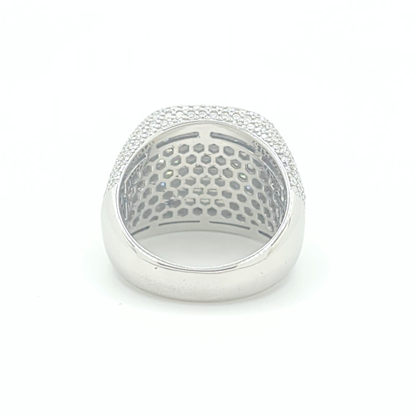 Moissanite Square Baguette Pavé Ring