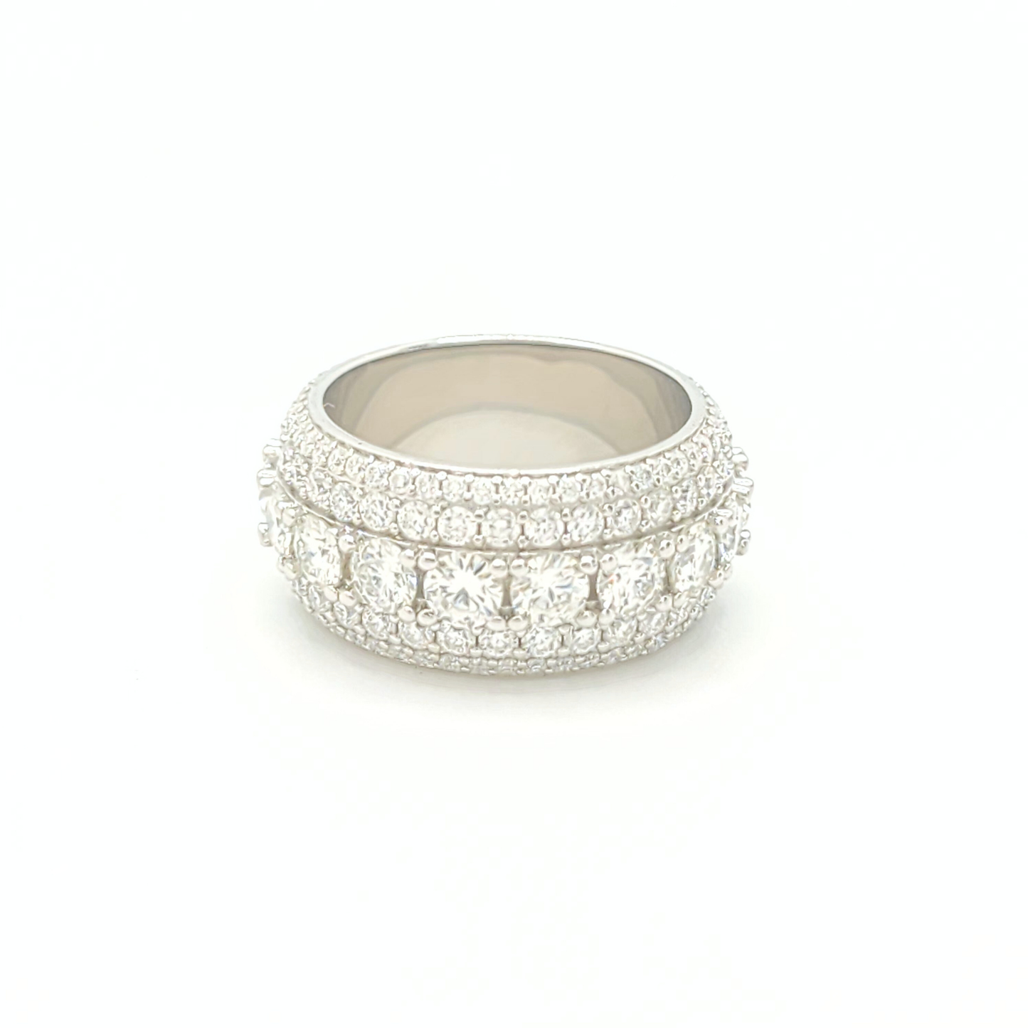 Moissanite 5 Layer Eternity Ring