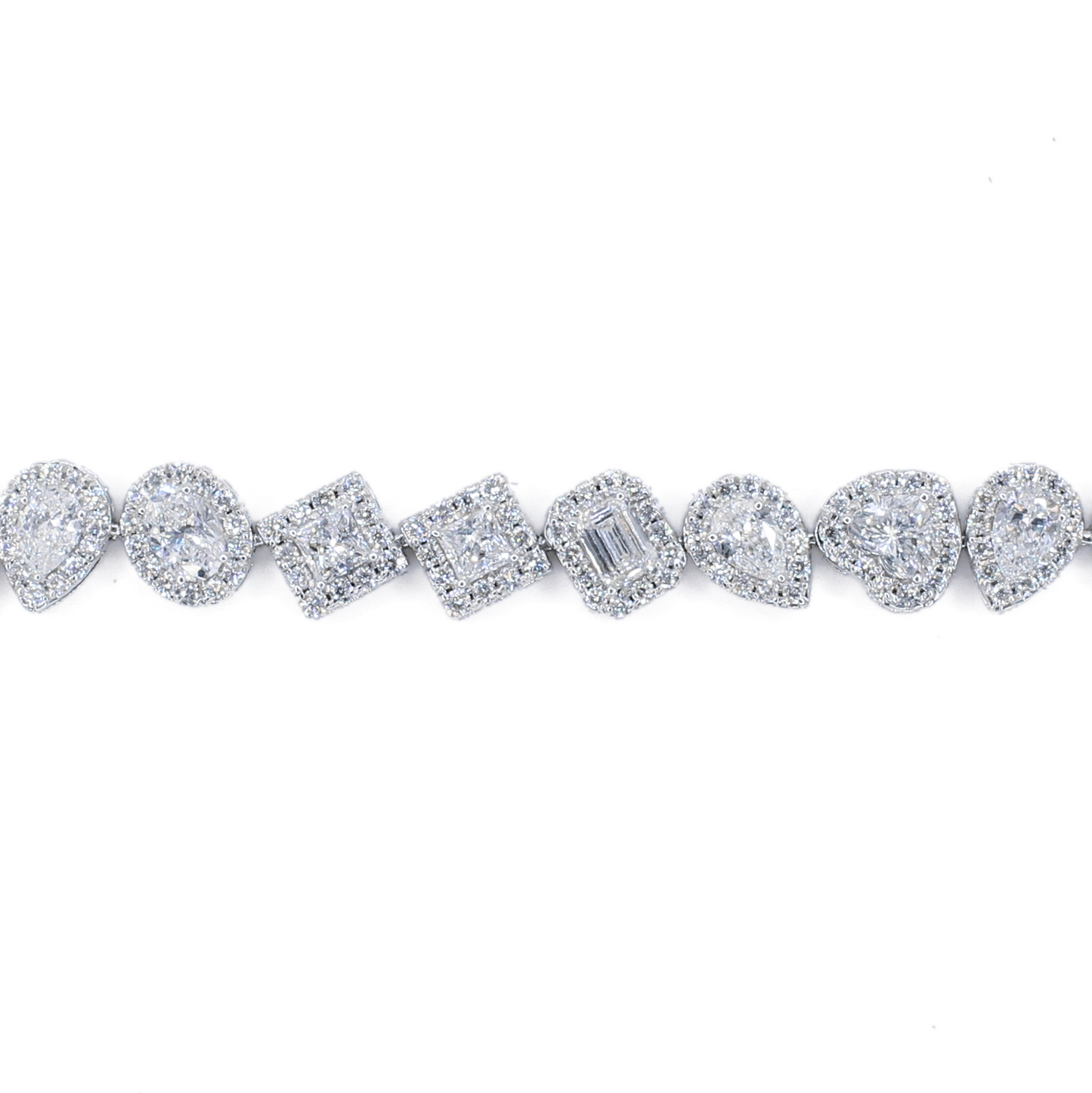 14k Gold Lab Diamond 8mm Bracelet
