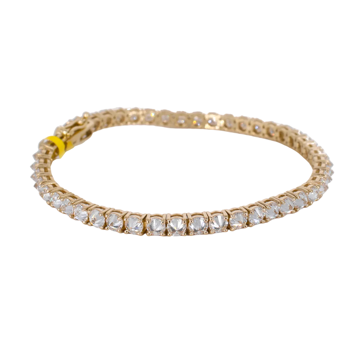 14k Solid Gold 3.5mm Upside Down Lab Diamond Tennis Bracelet