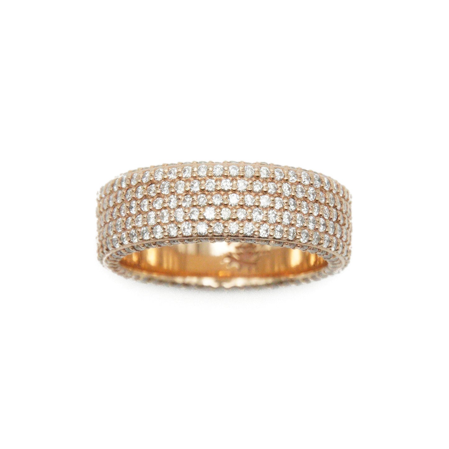 14k Solid Gold Lab Diamond Flooded Band