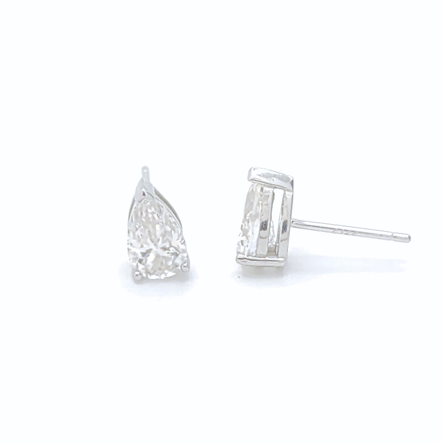 Moissanite Pear Stud Earrings