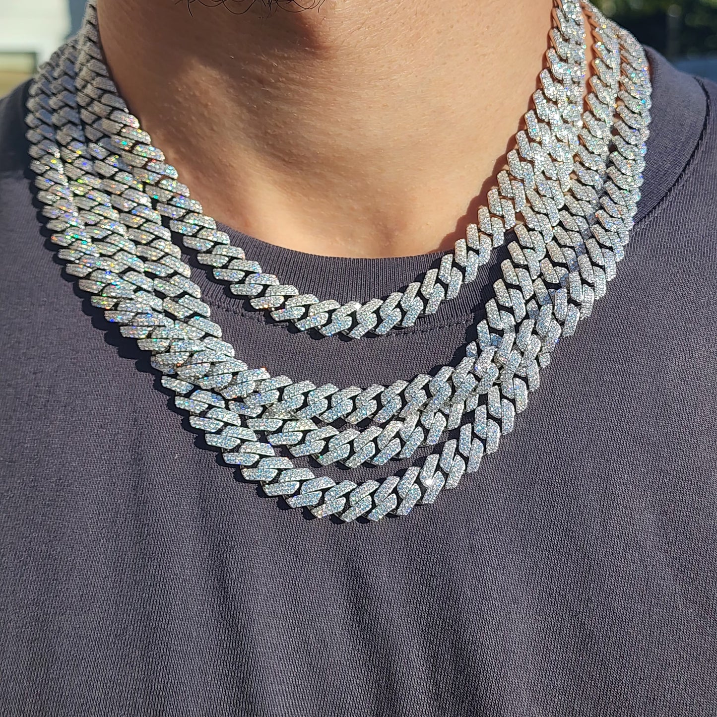 Moissanite Cuban Chains (All Size)
