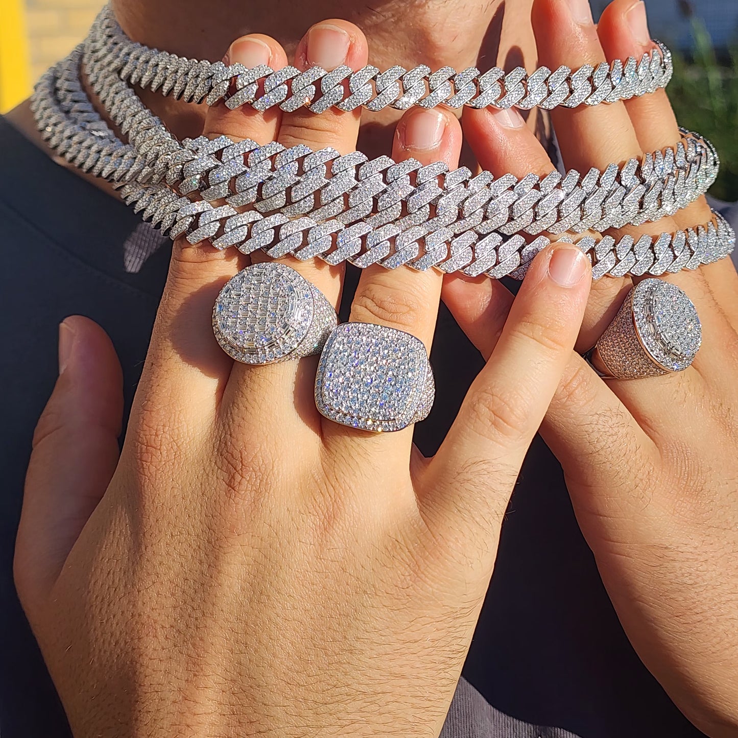 Moissanite Cuban Chains (All Size)