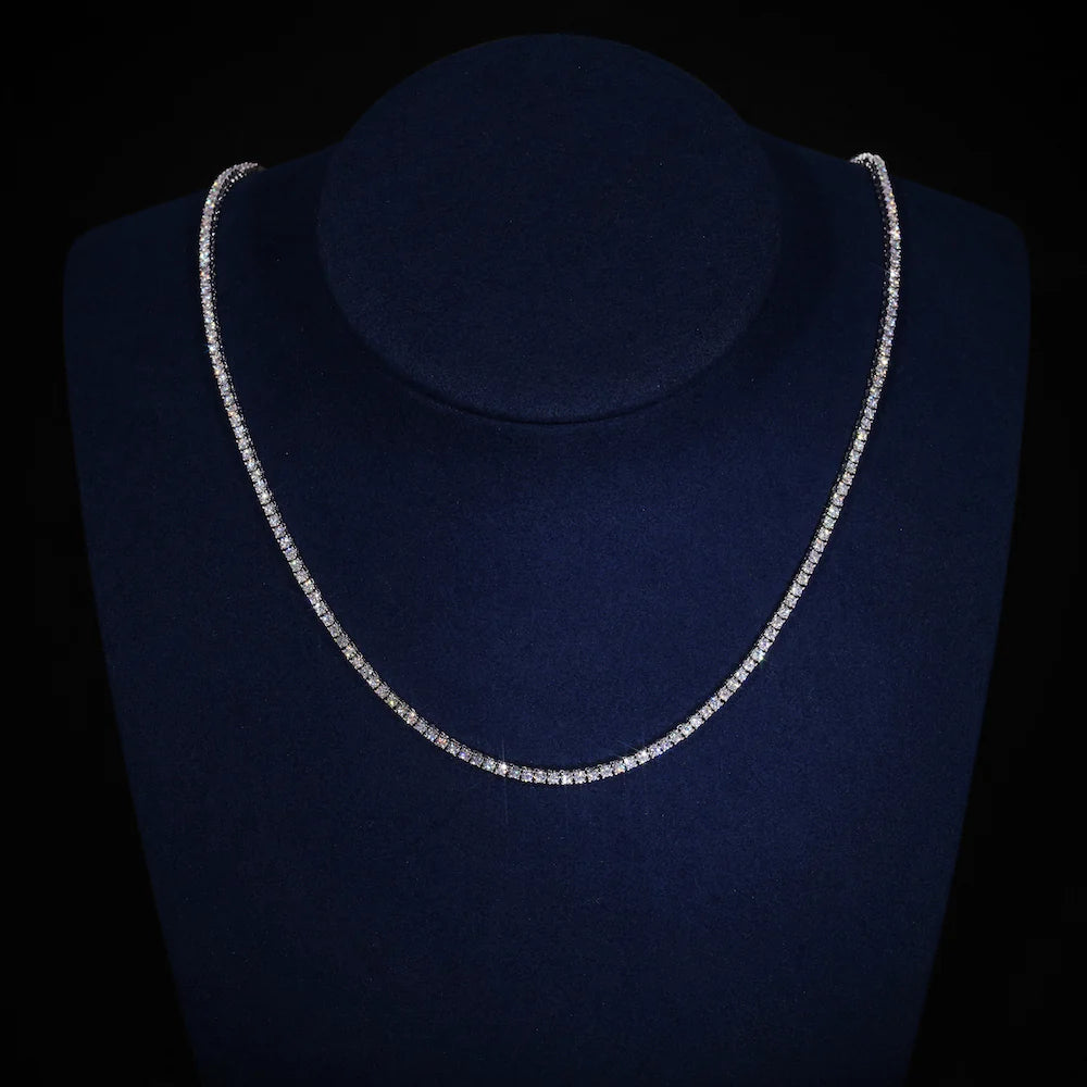 2mm Moissanite Silver Tennis Chains