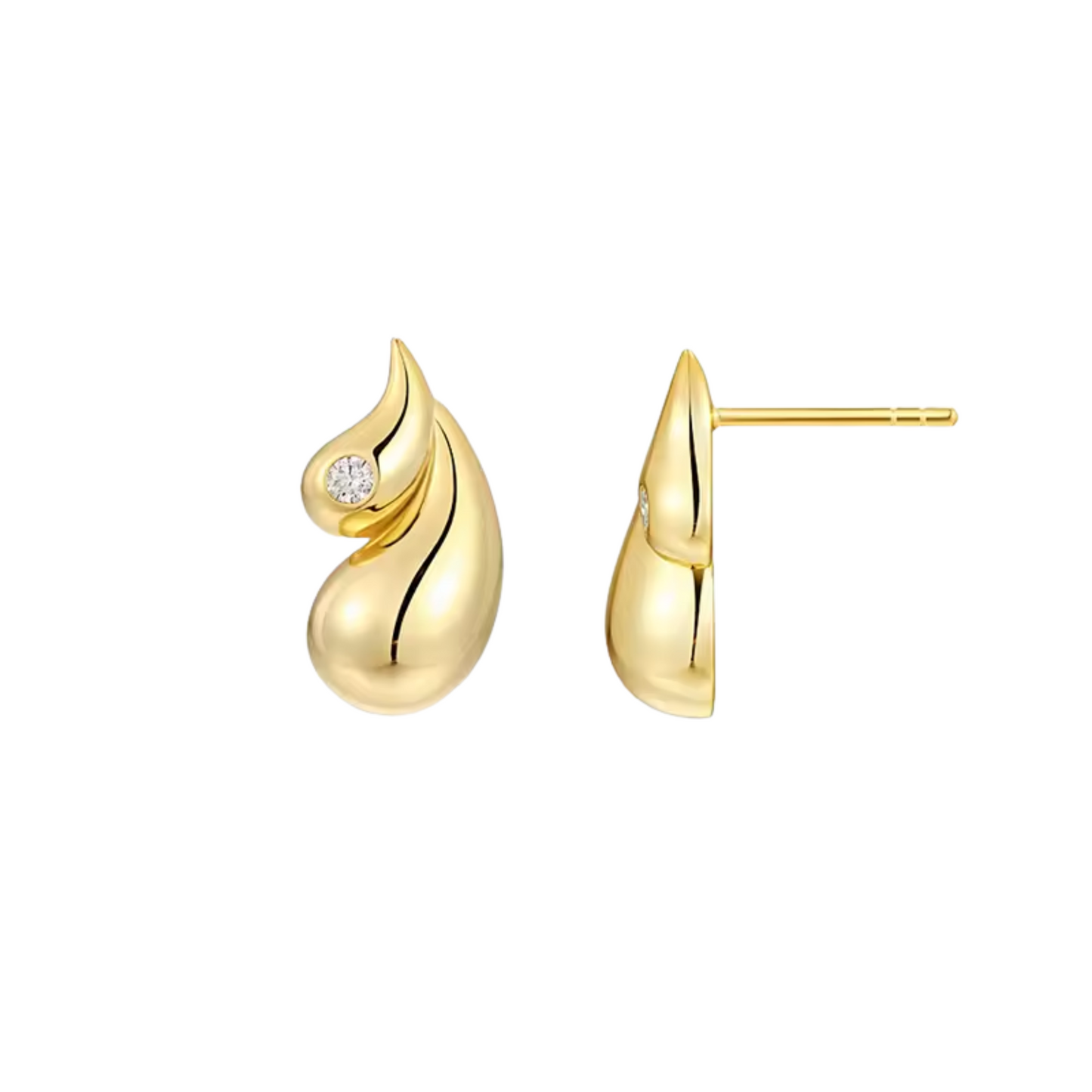 VVS Moissanite Tear Drop Stud Earrings