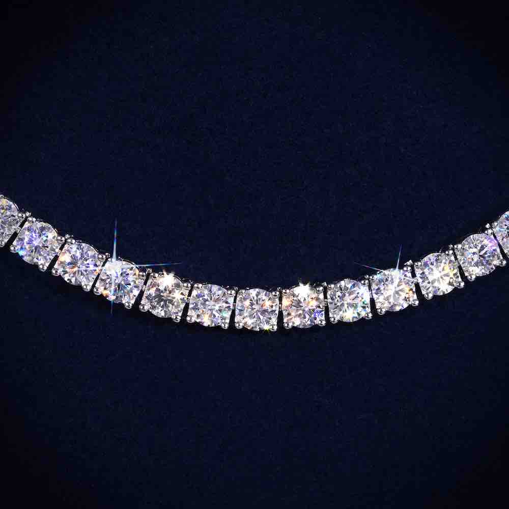 4mm Moissanite Silver Tennis Chains