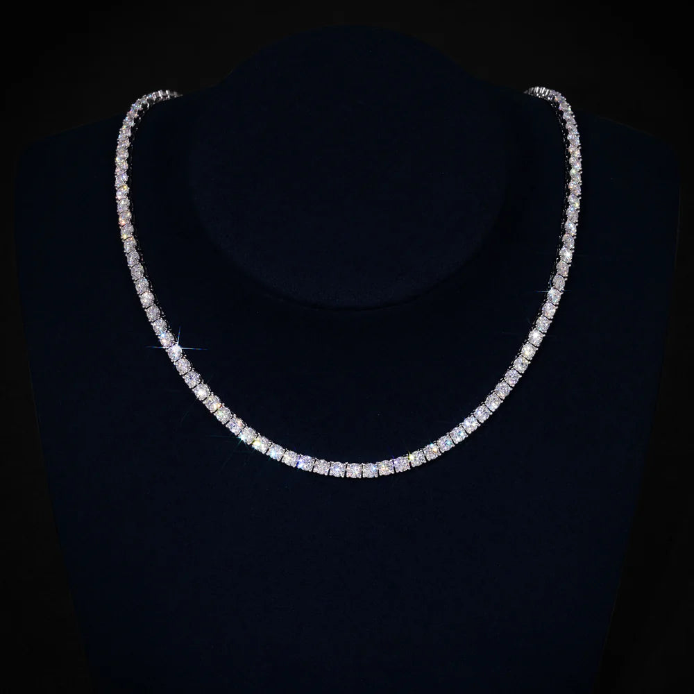 4mm Moissanite Silver Tennis Chains