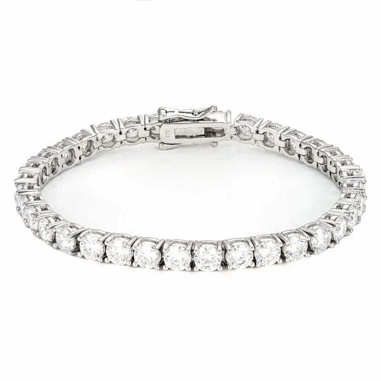 5mm Moissanite Silver Tennis Bracelet