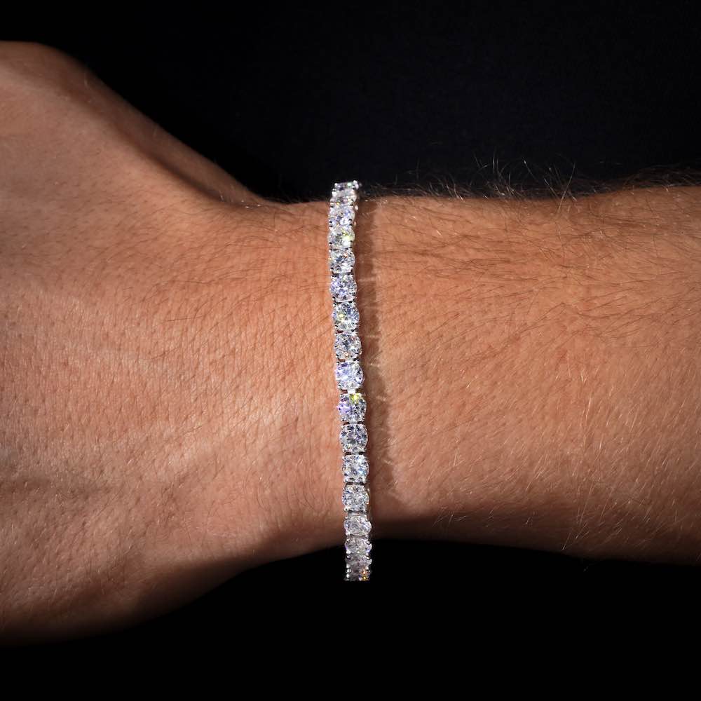 5mm Moissanite Silver Tennis Bracelet