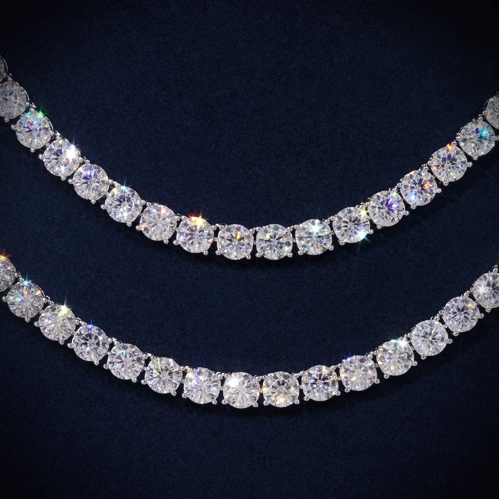 5mm Moissanite Silver Tennis Chains