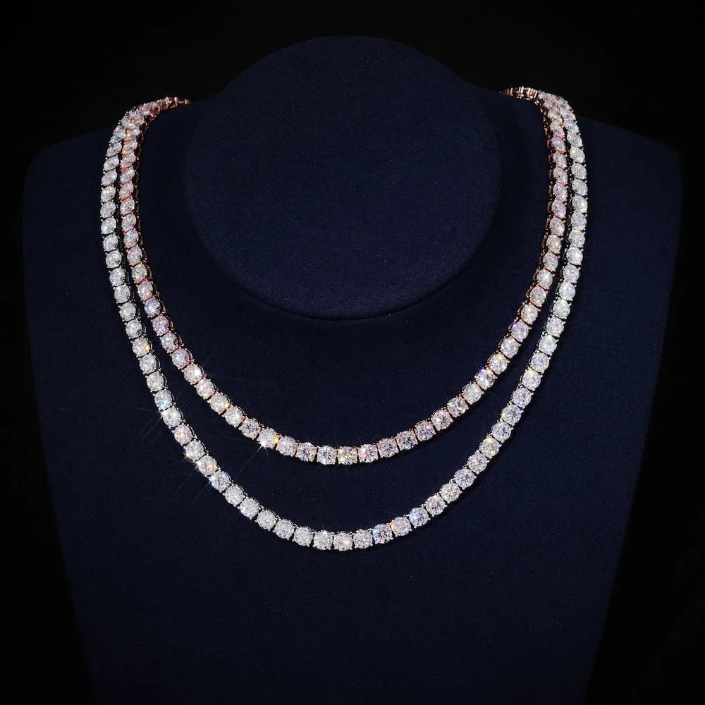 5mm Moissanite Silver Tennis Chains
