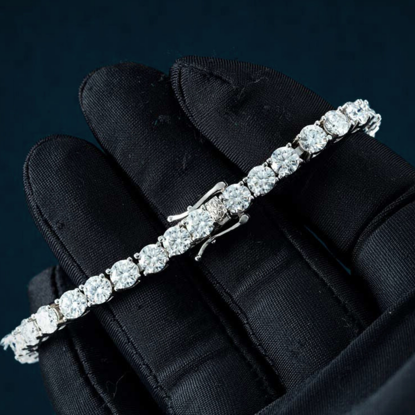 5mm Moissanite Silver Tennis Bracelet