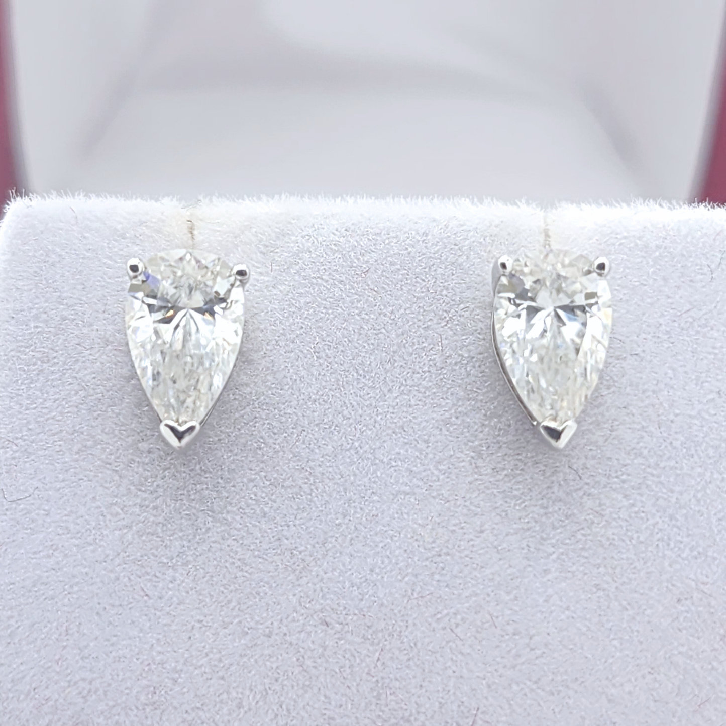 Moissanite Pear Stud Earrings