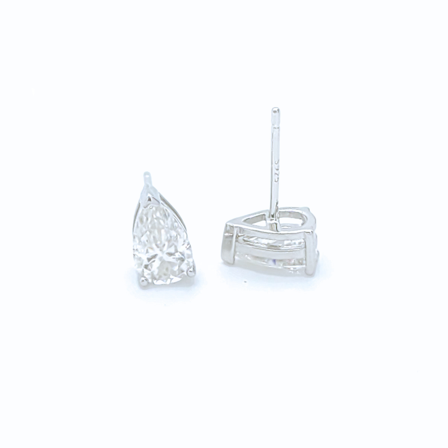 Moissanite Pear Stud Earrings