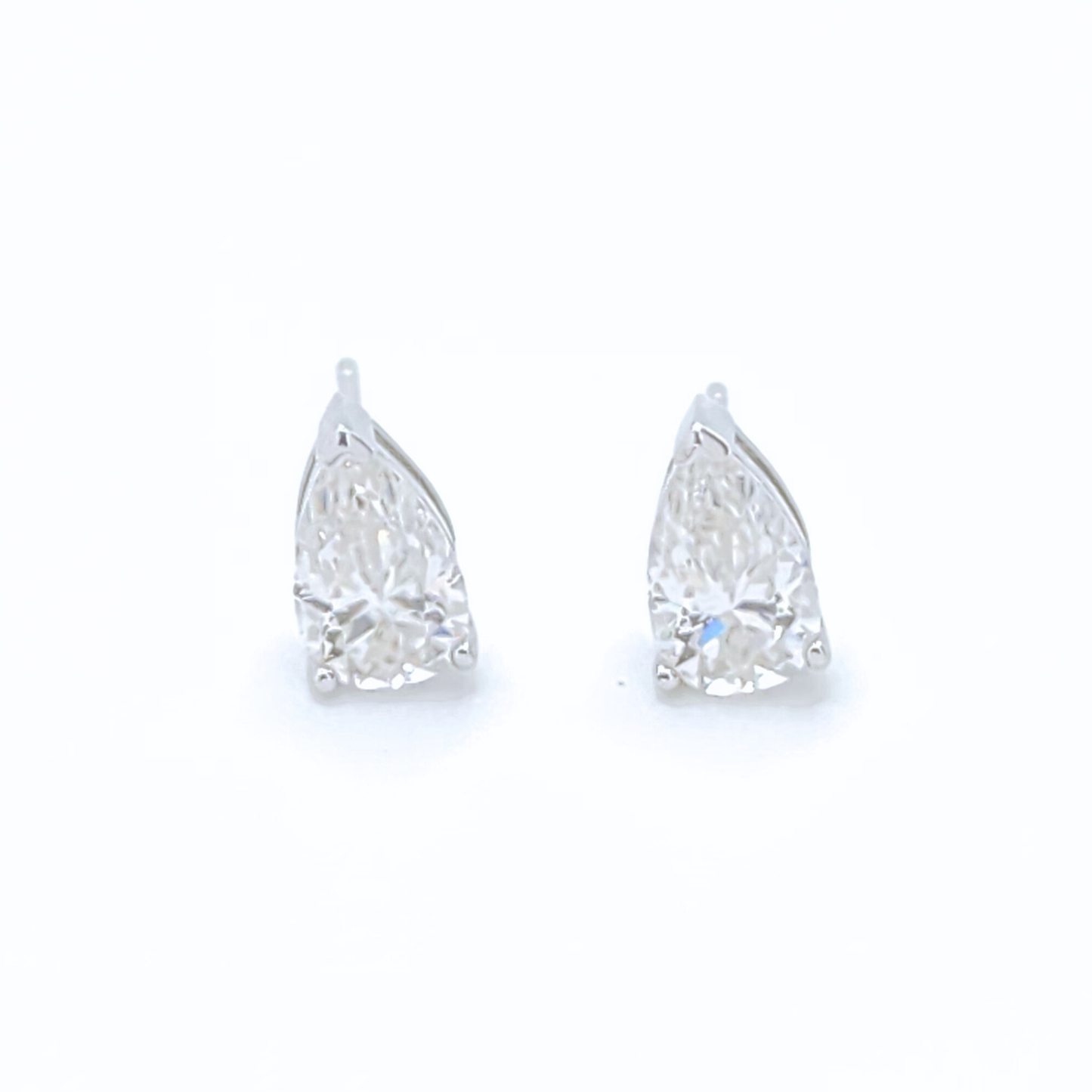 Moissanite Pear Stud Earrings