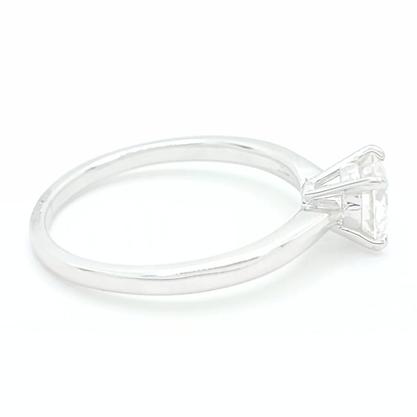 Moissanite Round Engagement Solitaire Ring