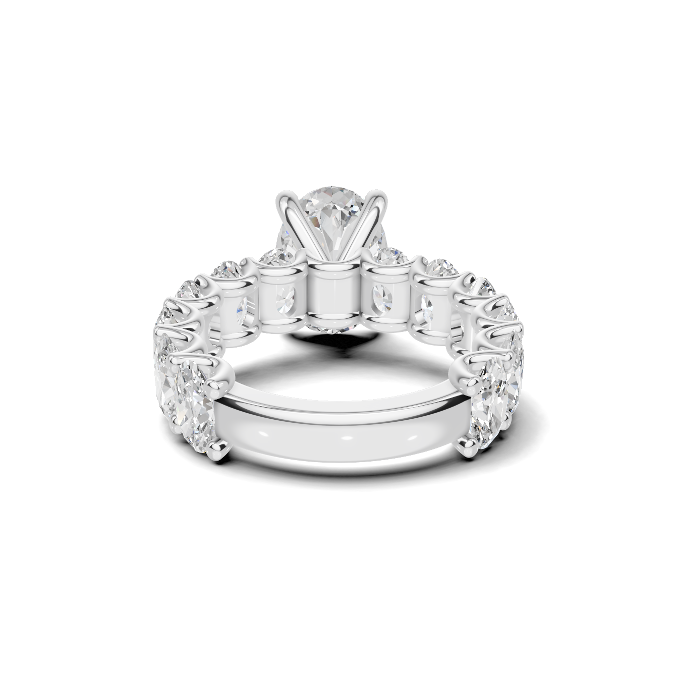 Eternal Brilliance Statement Ring 14K White Gold