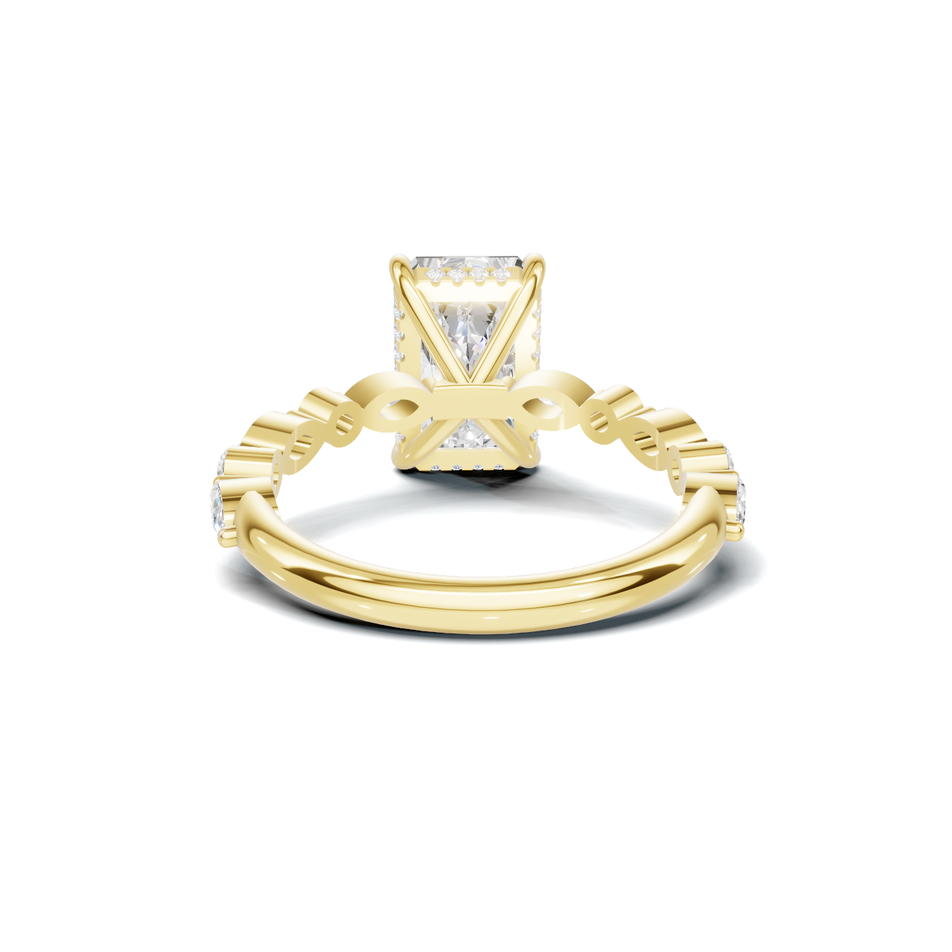 Exquisite Double Band Ring 14K Yellow Gold