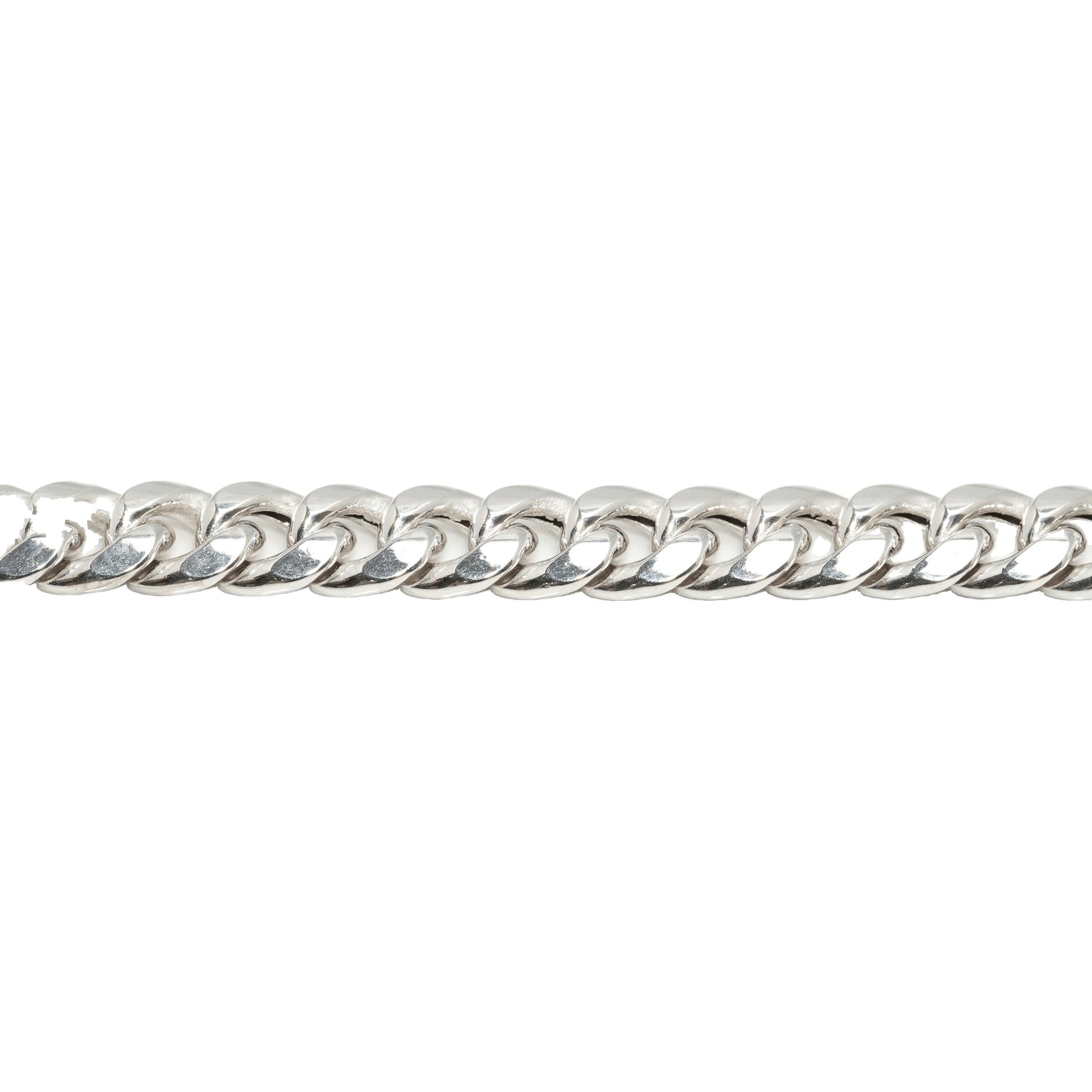 10K White Gold Cuban Link 6.5mm Bracelet