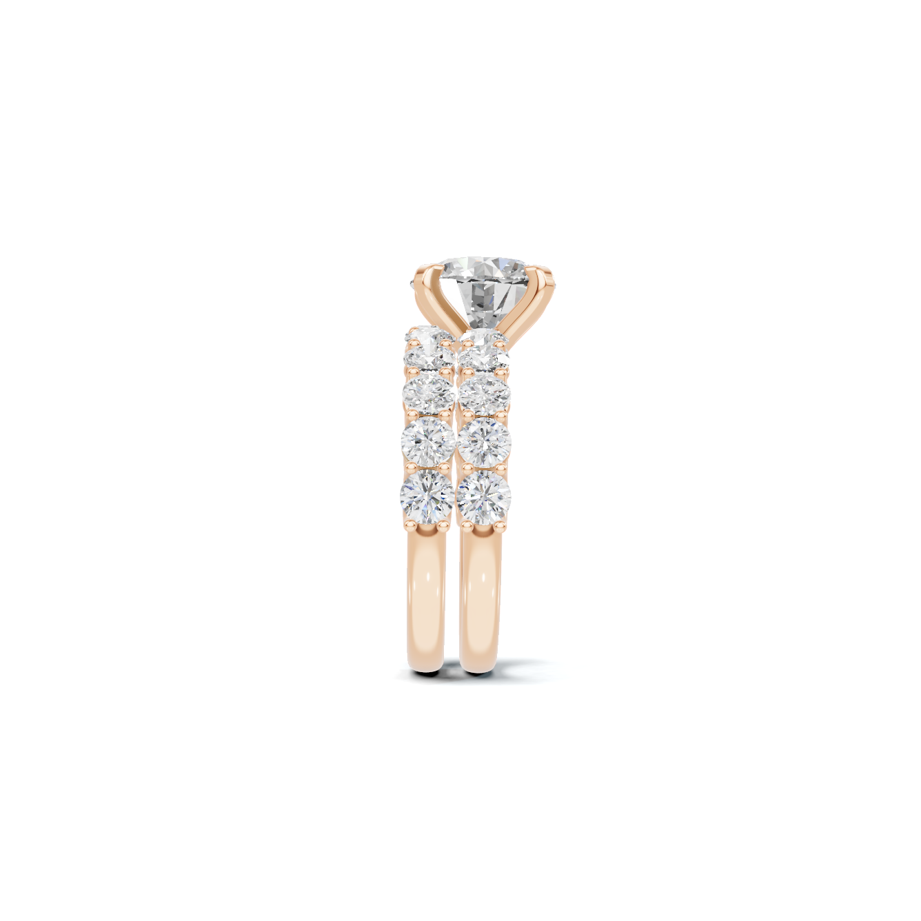 Double Band Accented Ring