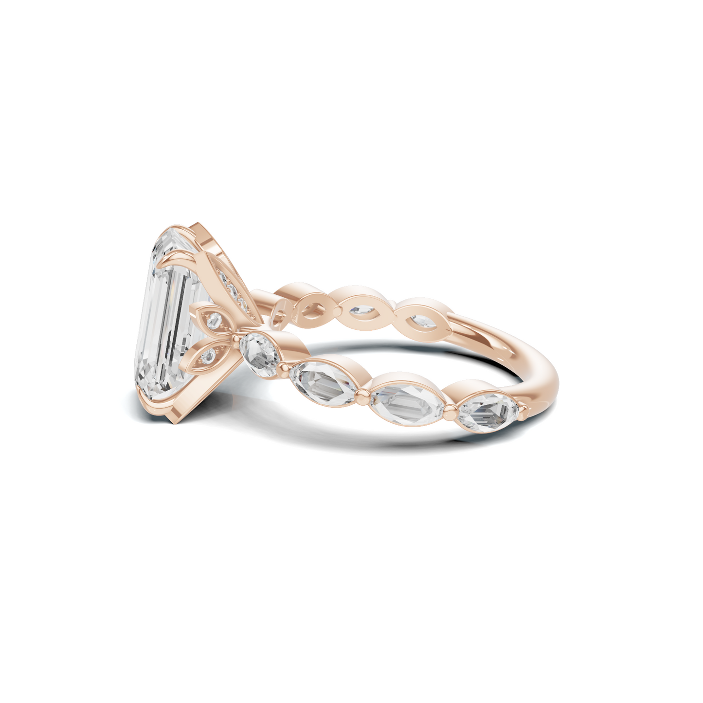 Elegant Marquise Accented Ring