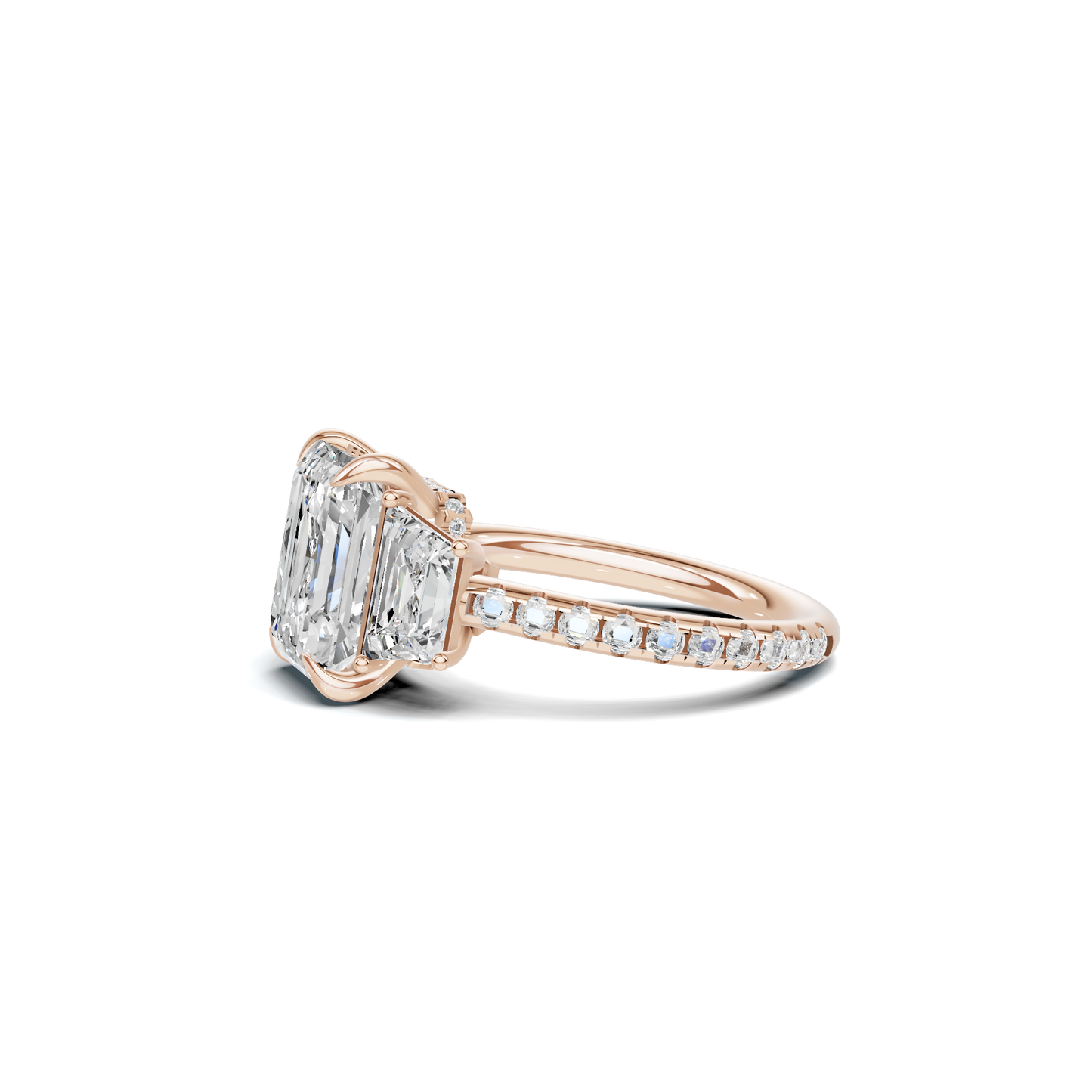 Exquisite Three Stone Ring