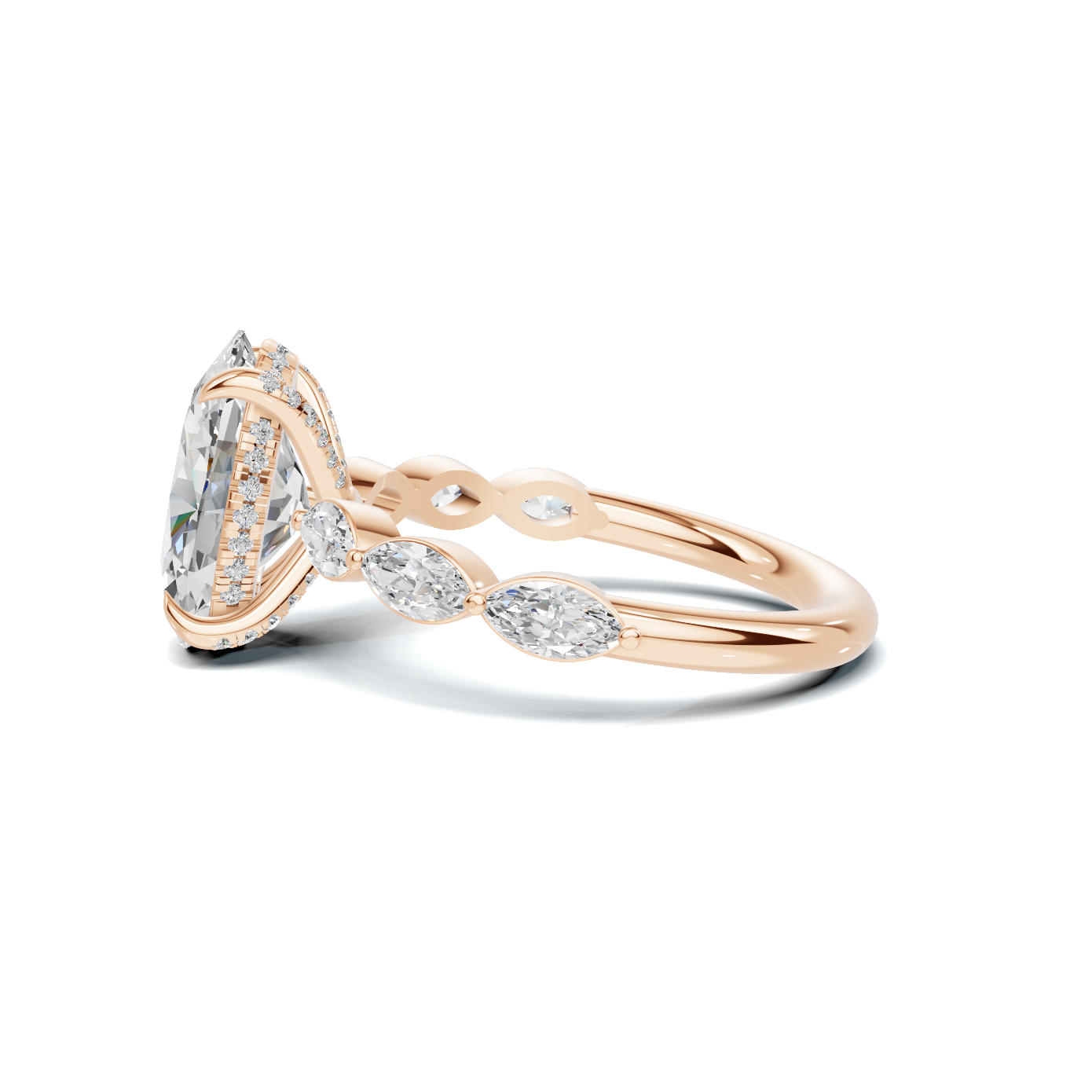 Grand Elegant Marquise Accented Ring