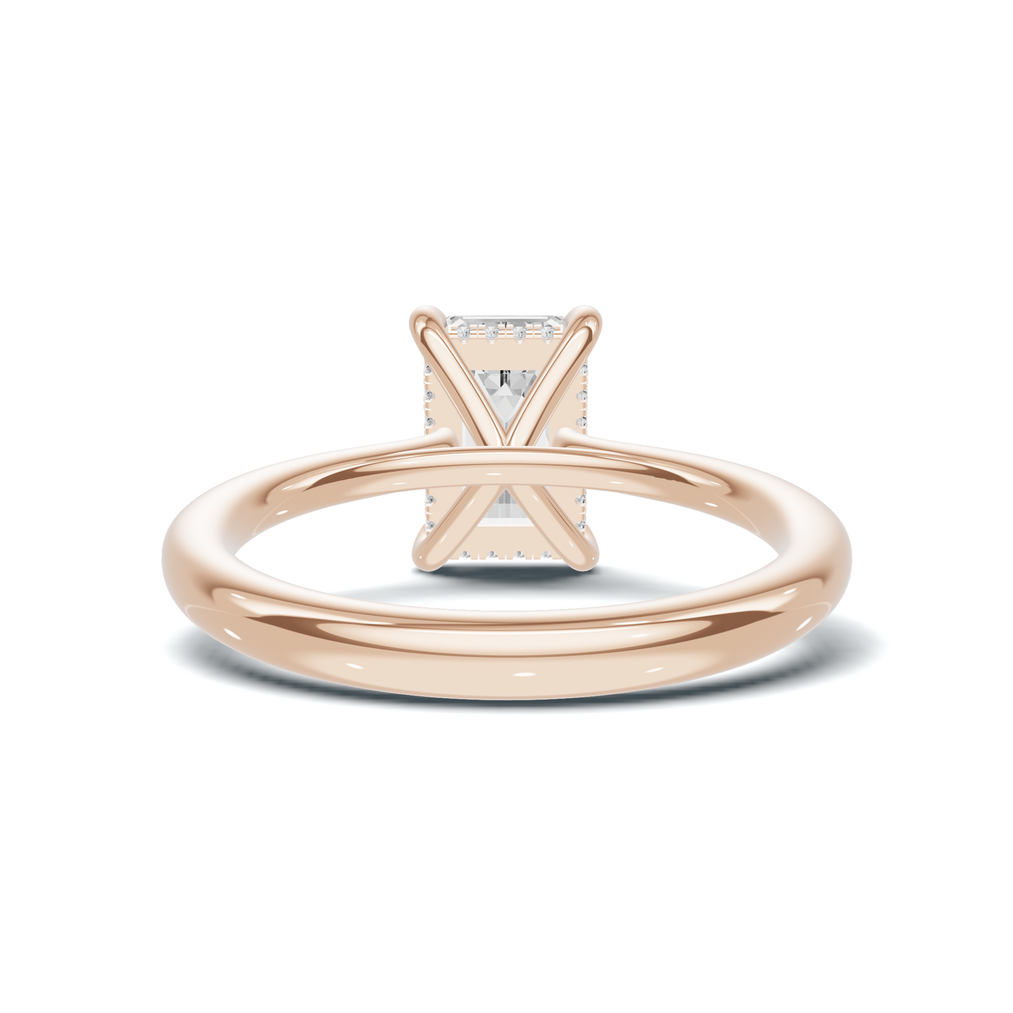 Hidden Halo Solitaire Ring