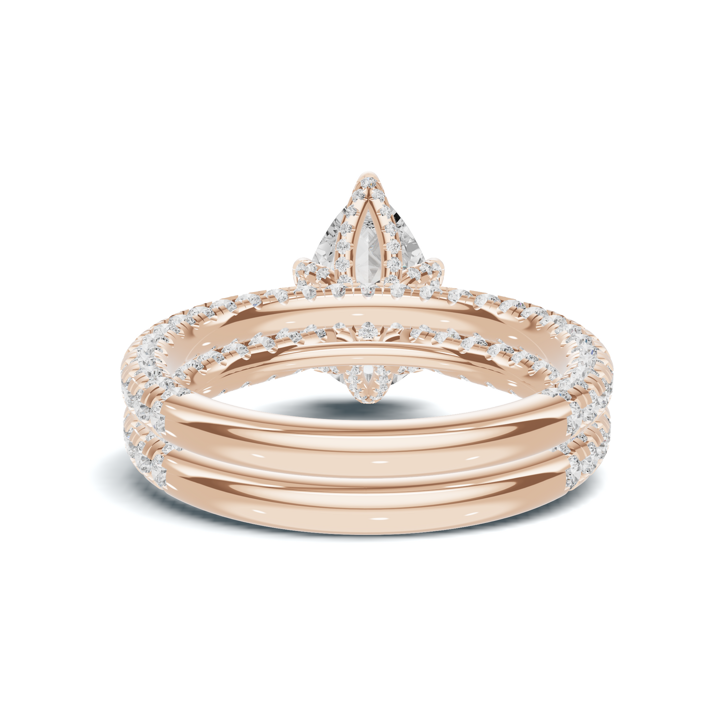 Luxe Teardrop Pave Bridal Ring