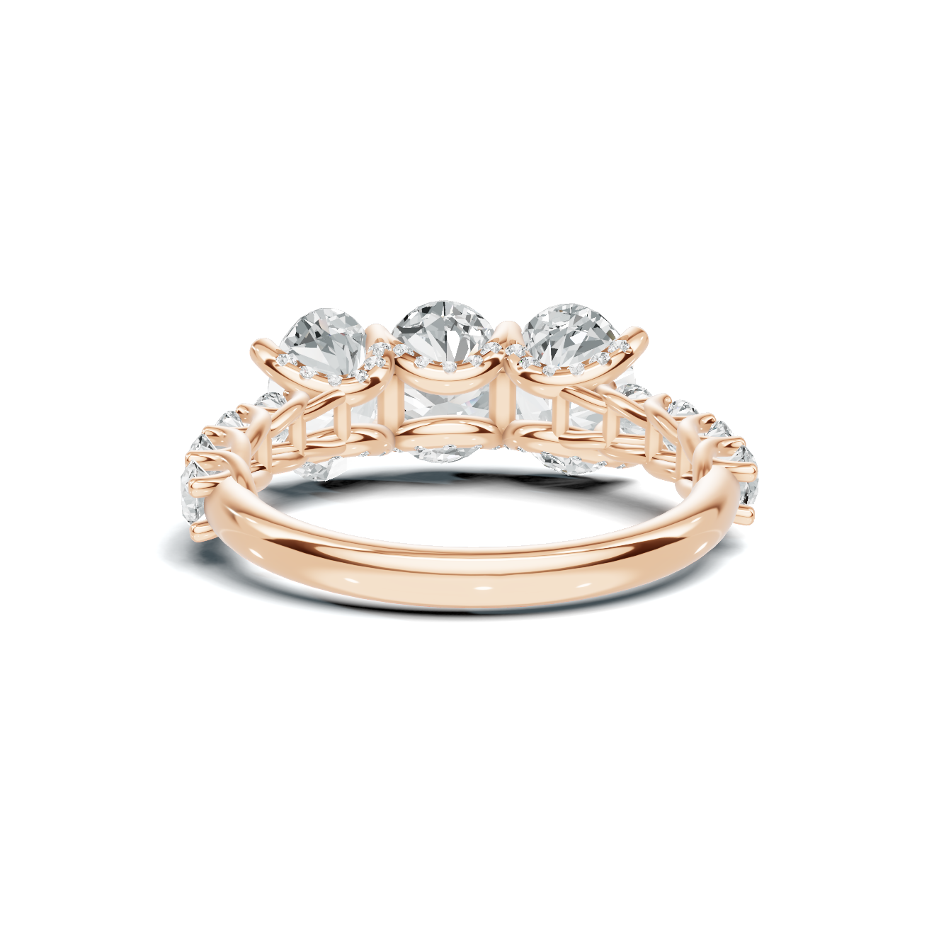 Luxe Three Stone Accented Ring