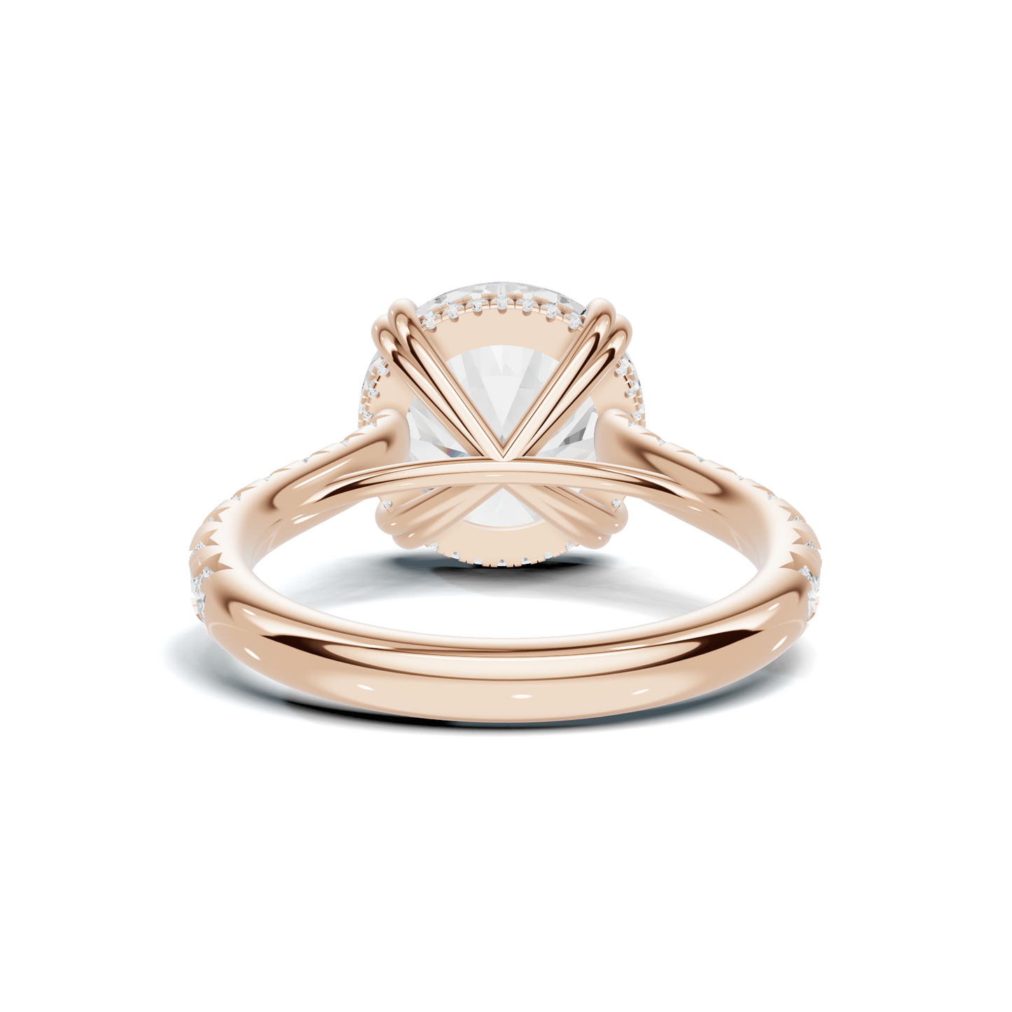 Pave Accented Prong Ring