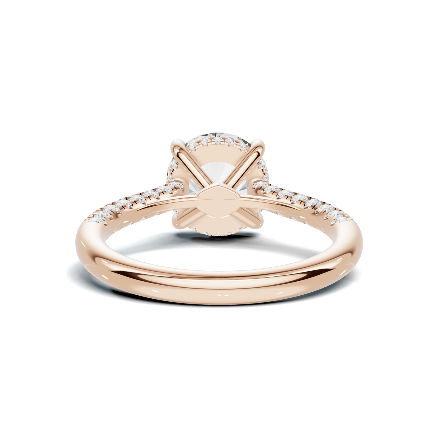 Pave Cathedral Setting Ring