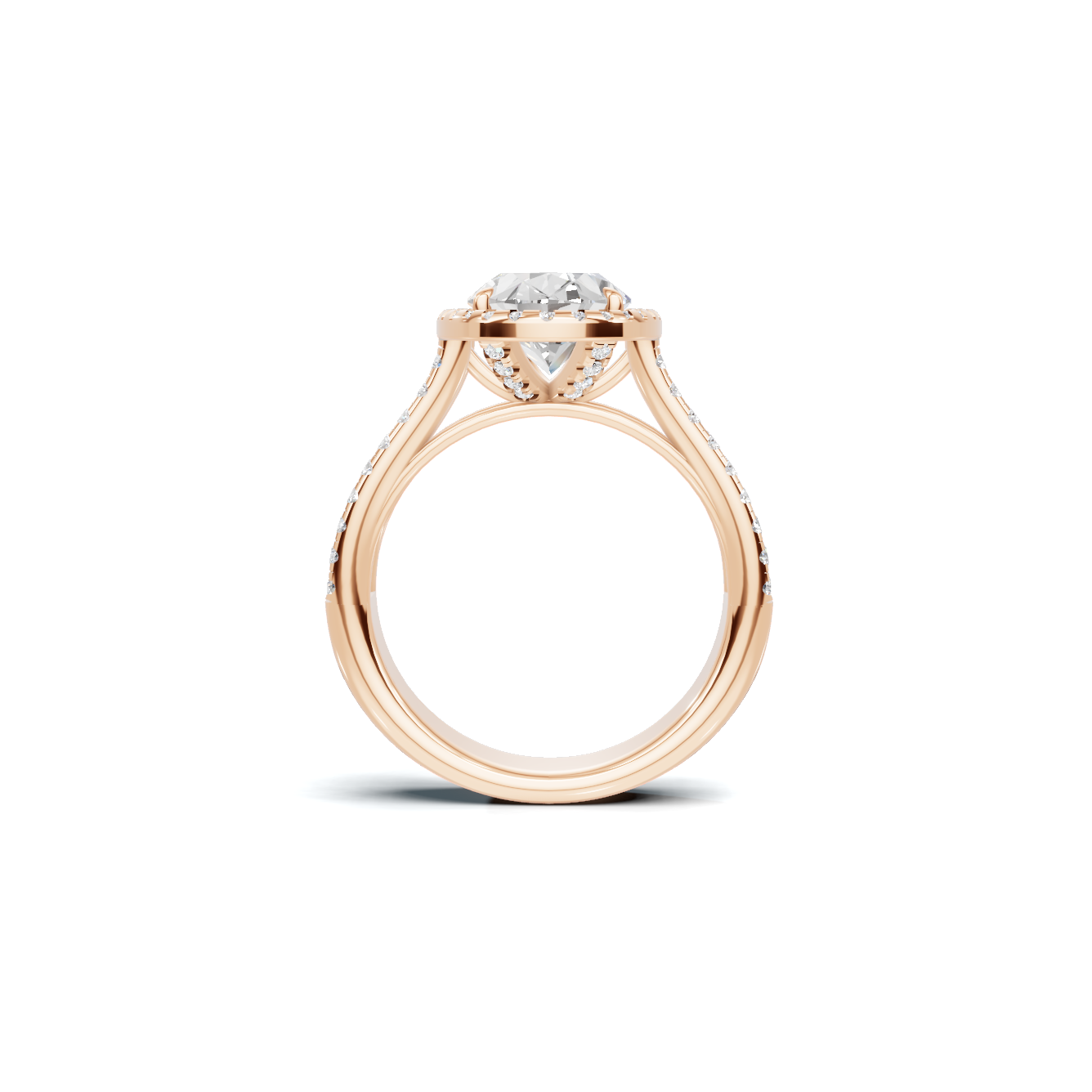 Pave Halo Bridal Ring