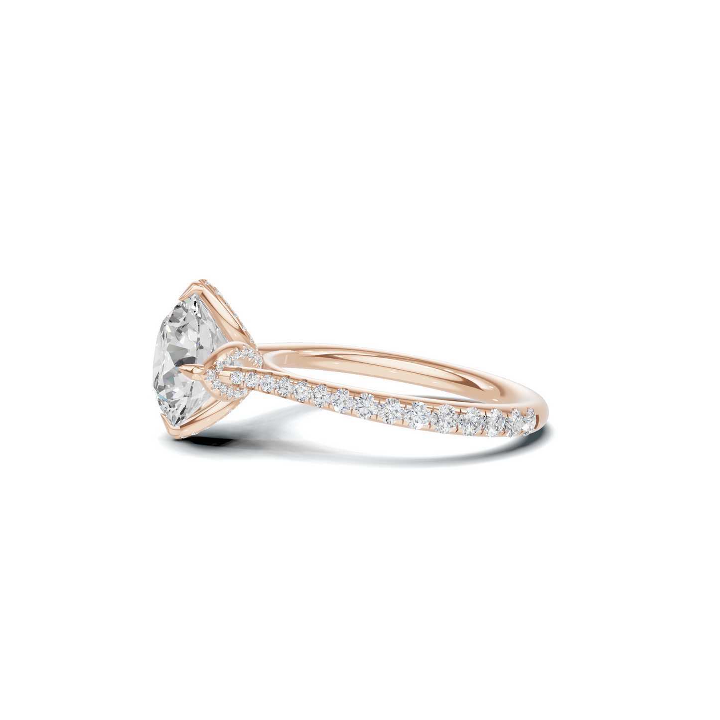 Pave Petal Basket Ring
