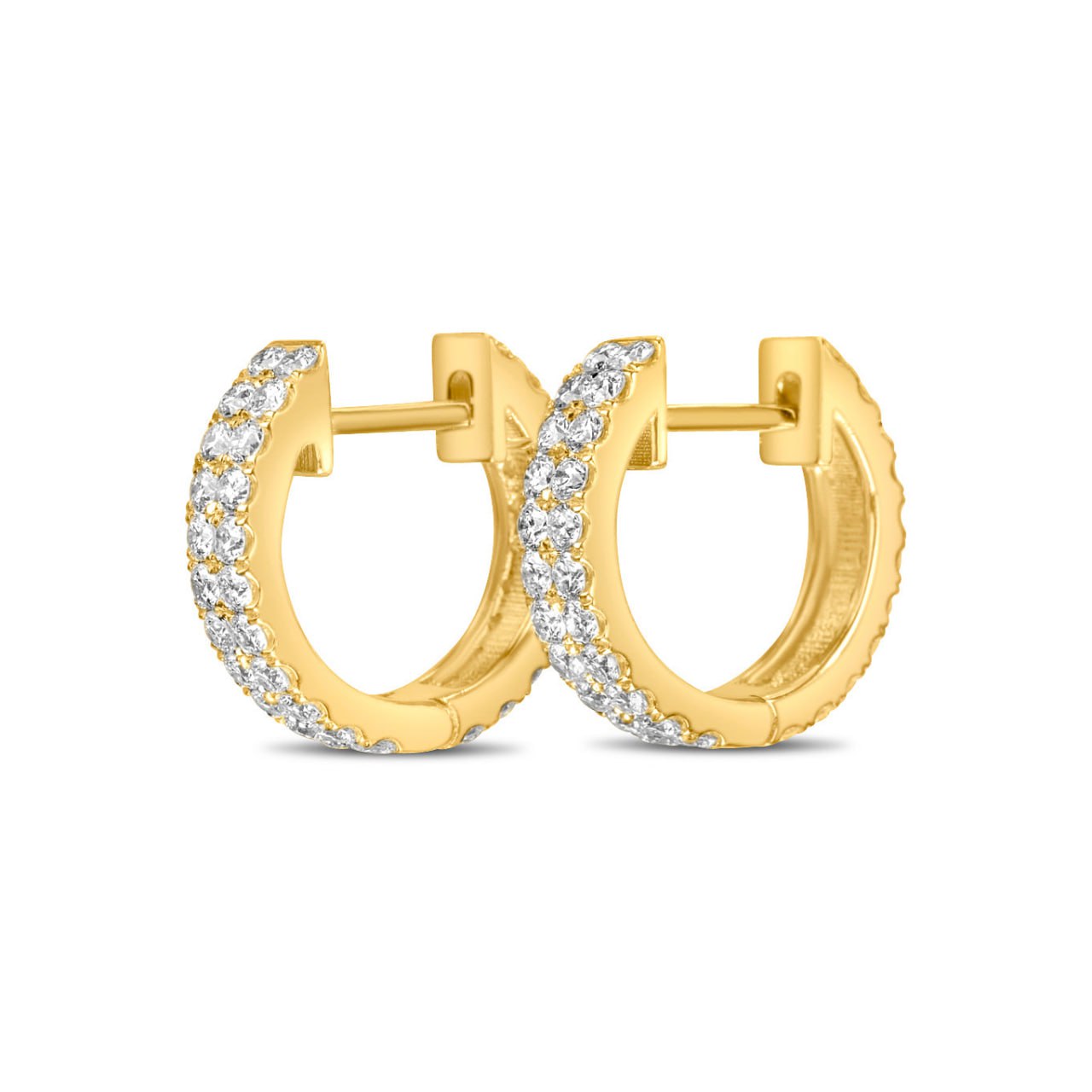 Lab Diamond Loop Earrings 10k Gold