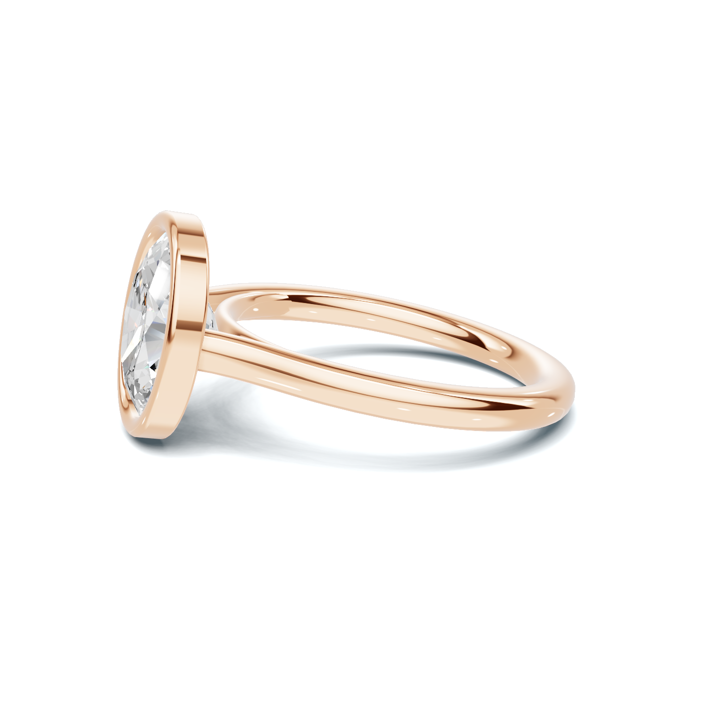 Sleek Modern Bezel Ring