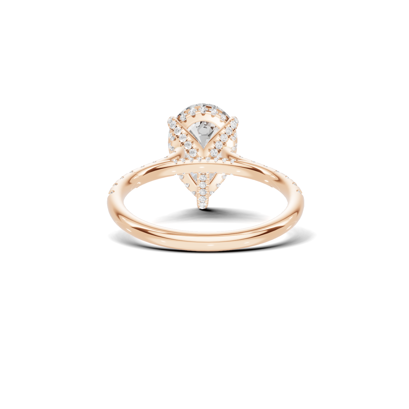 Teardrop Pave Ring