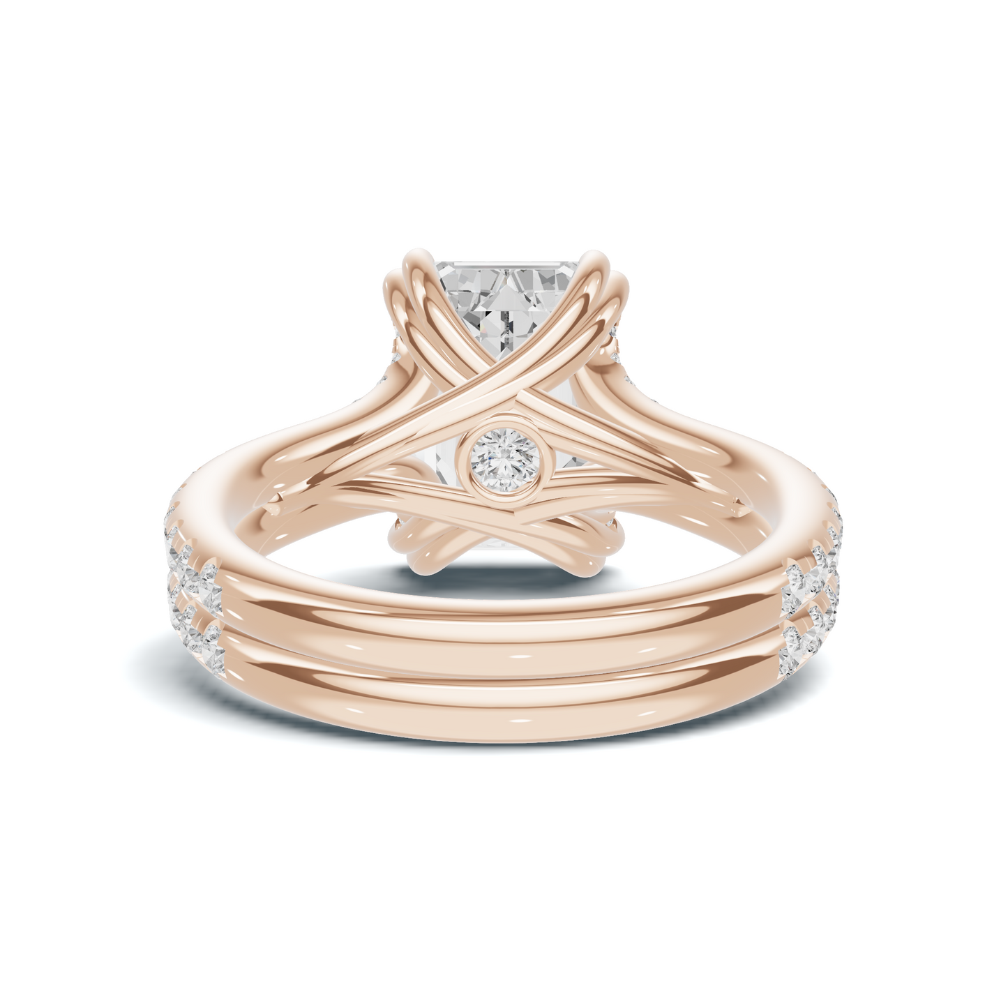 Twisted Heart Prong Ring