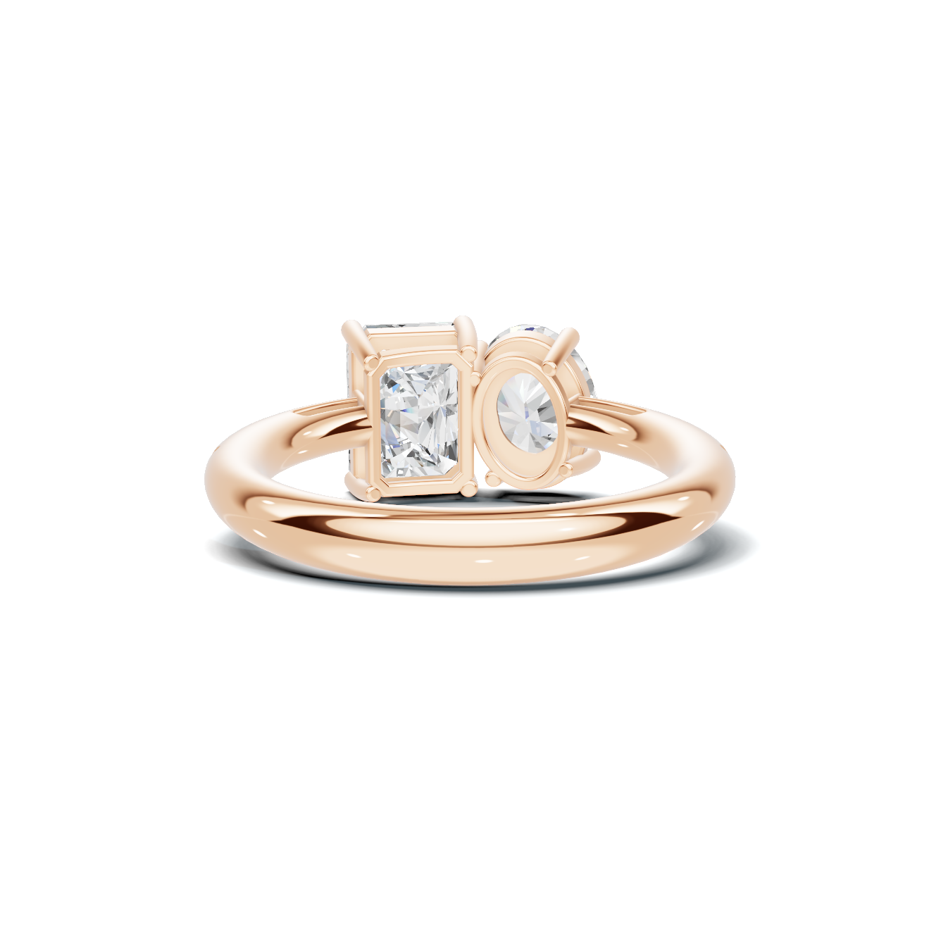 Two Stone Pave Ring