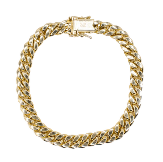 10k Gold 7mm Cuban Bracelet