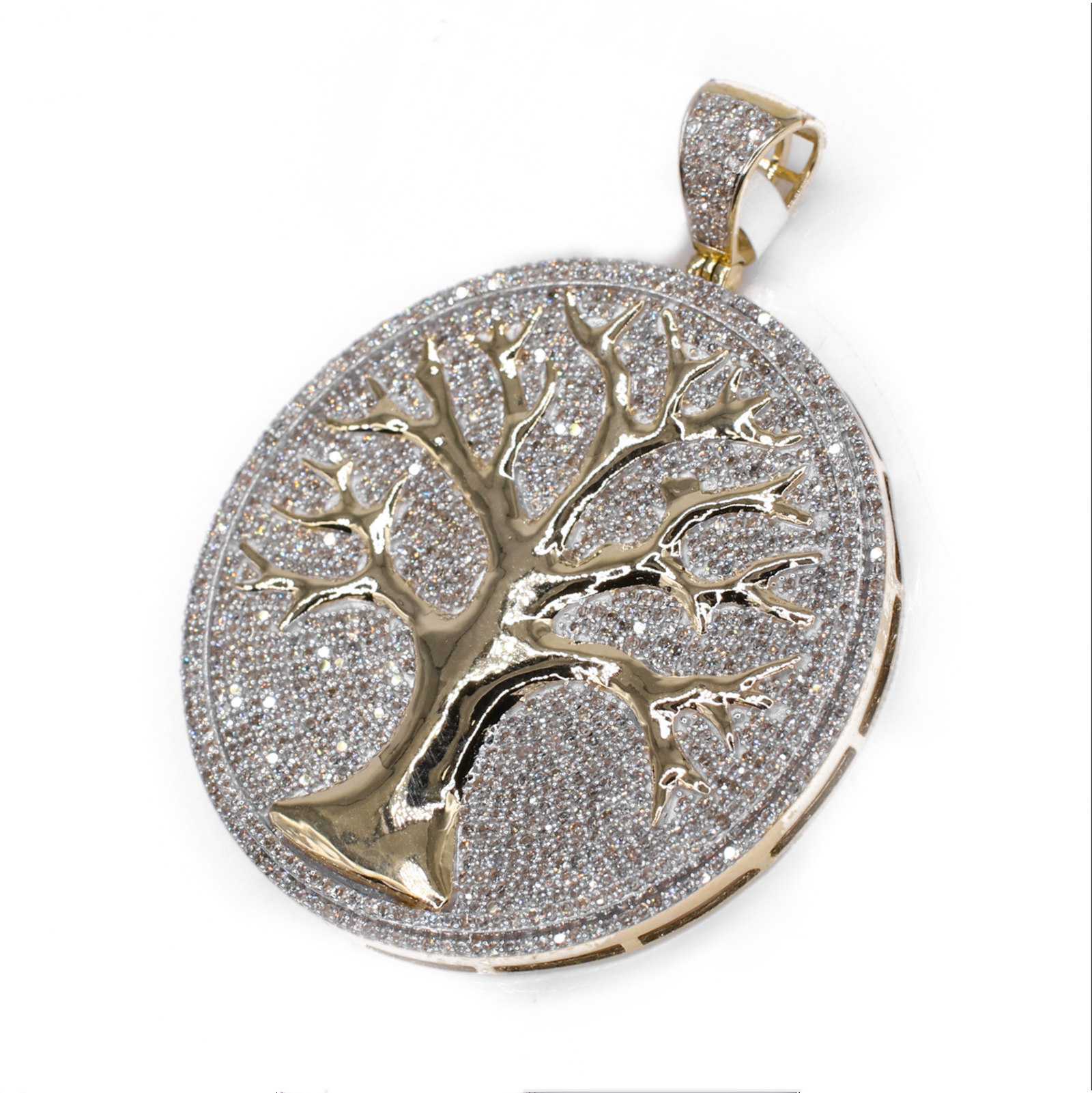 10k Gold Lab Diamond Tree Of Life Pendant