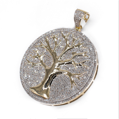 10k Gold Lab Diamond Tree Of Life Pendant
