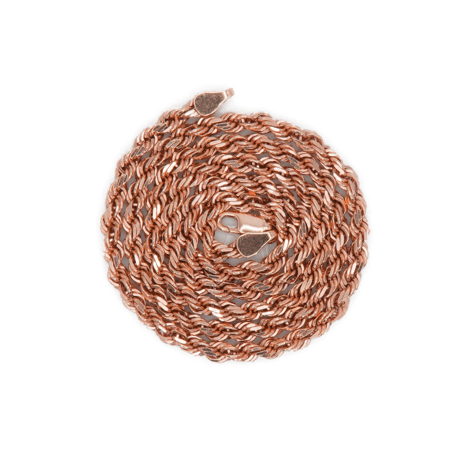 10k Semi-Solid Rose Gold 2.5mm Rope Chain