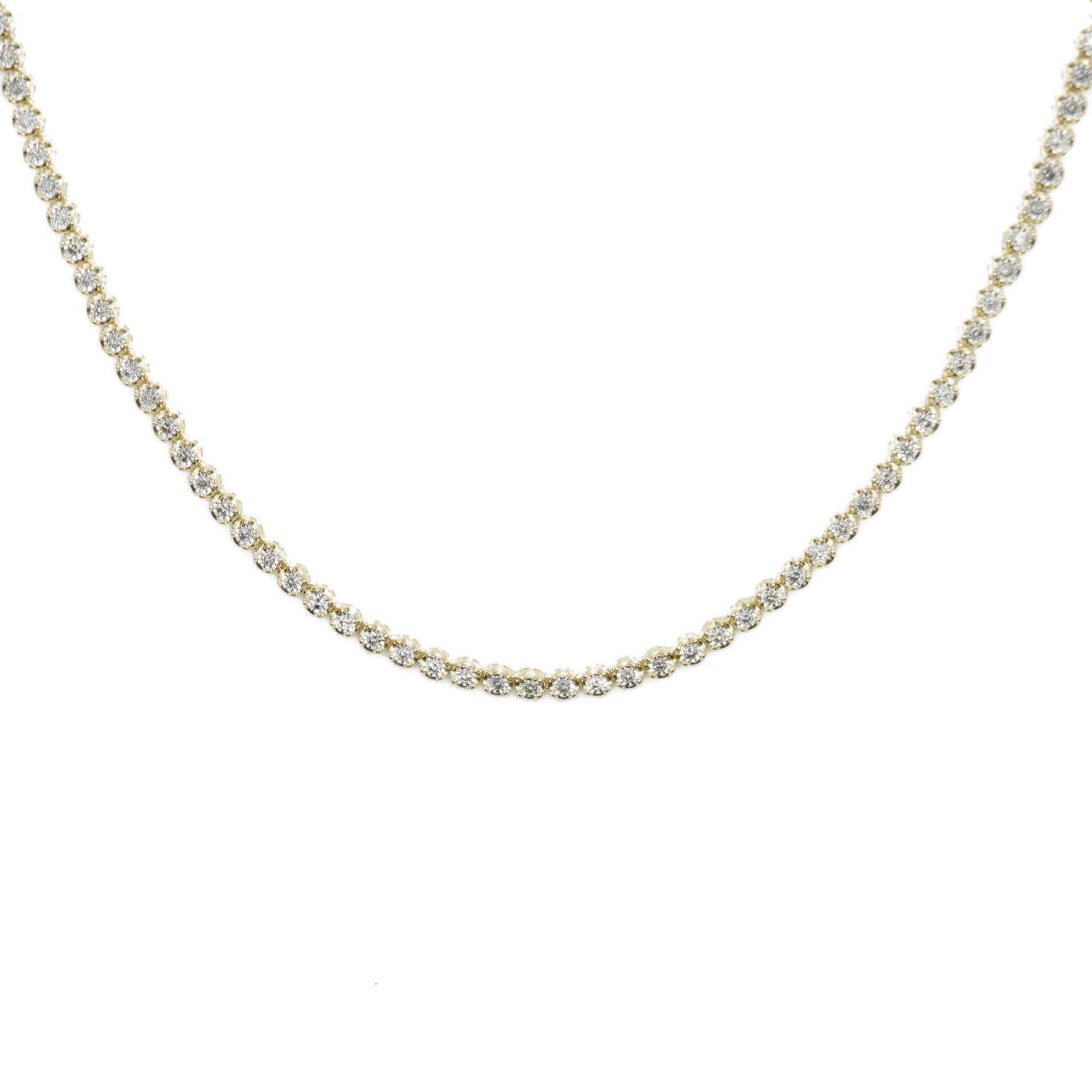10k Solid Gold 4mm Lab Diamond Tennis Chain