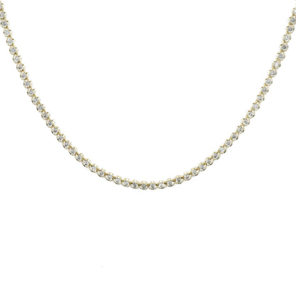 10k Solid Gold 4mm Lab Diamond Tennis Chain