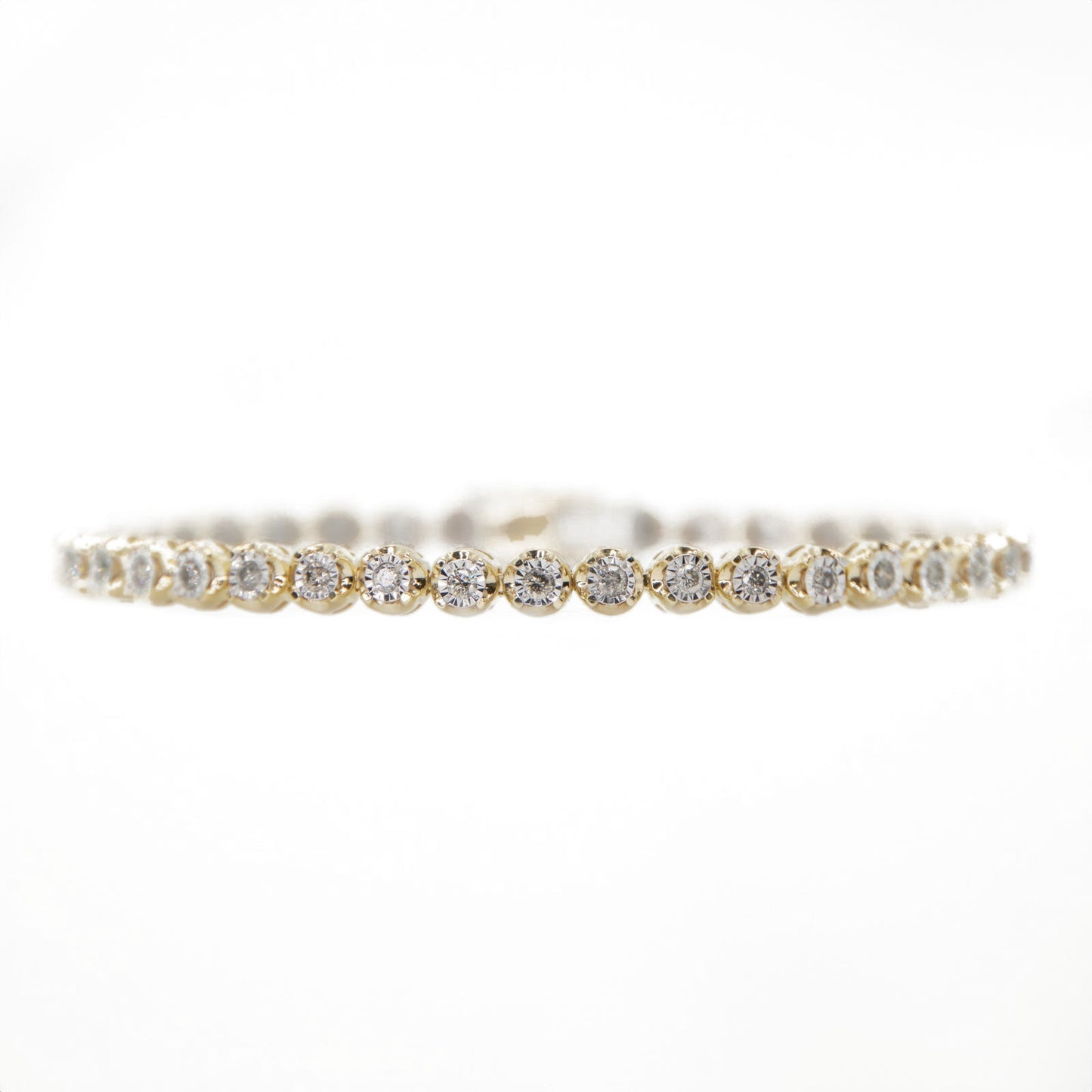 10k Solid Gold 5mm Lab Diamond Tennis Bracelet