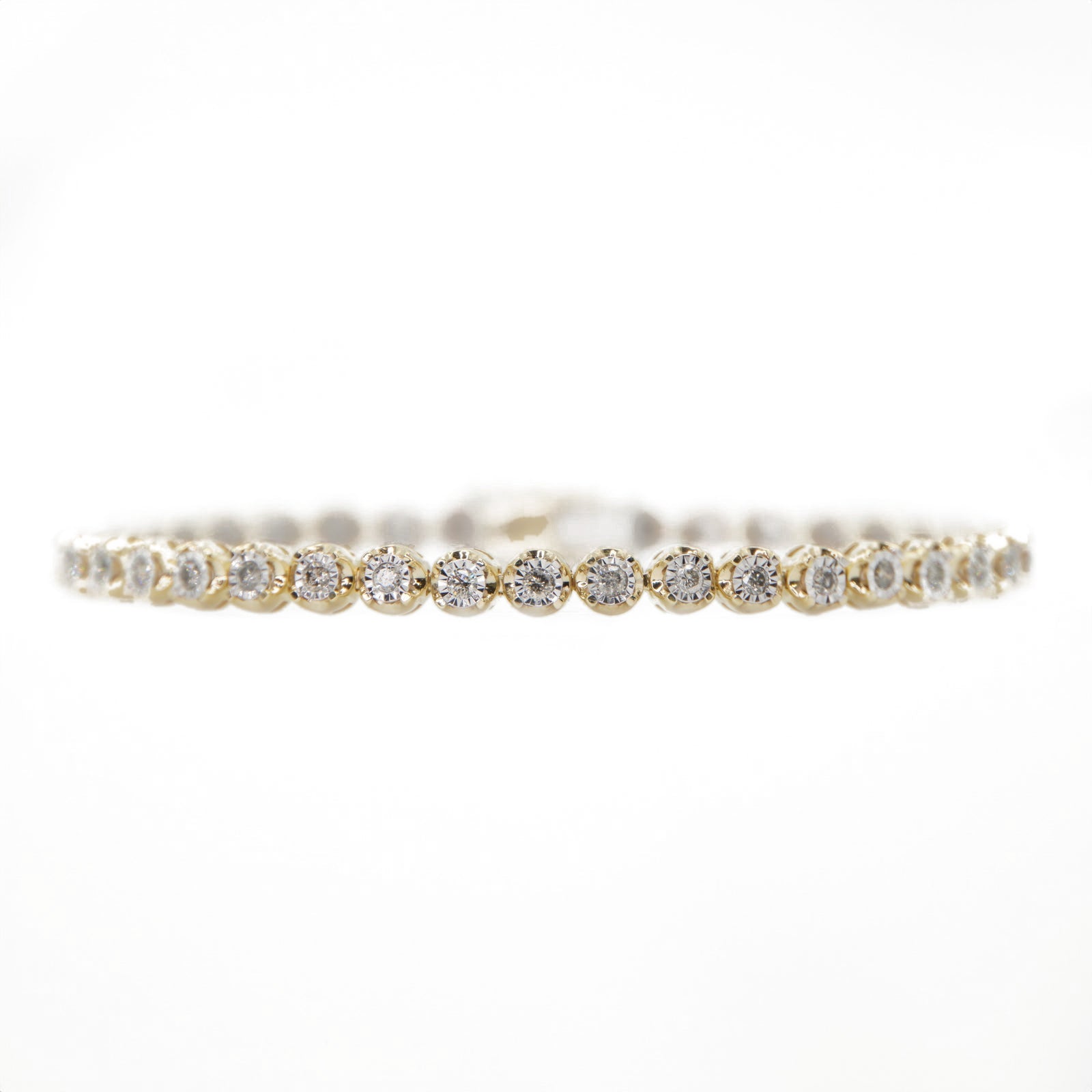 10k Solid Gold 5mm Lab Diamond Tennis Bracelet
