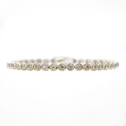 10k Solid Gold 5mm Lab Diamond Tennis Bracelet